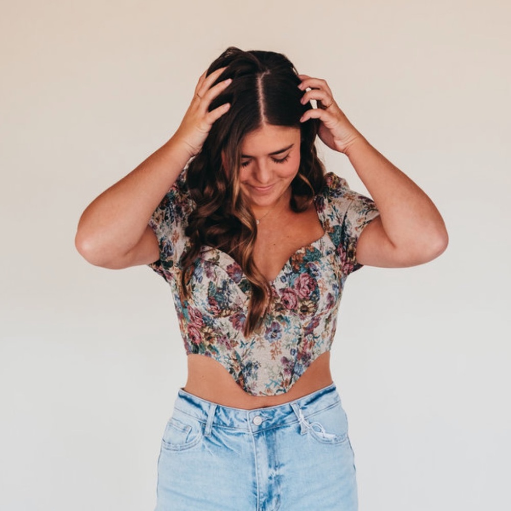 Floral bustier